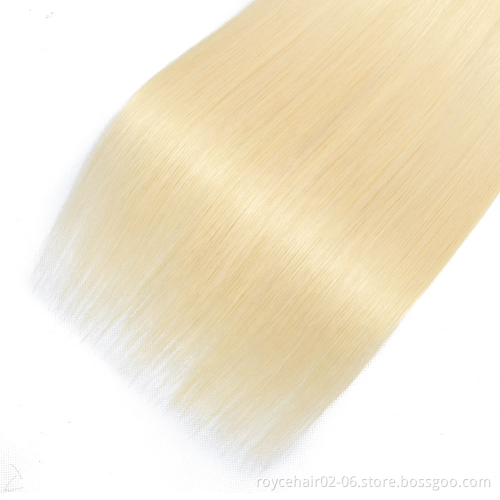 10A Virgin Raw Brazilian Mink 613 Blonde Hair Bundles, Cambodian Cuticle Aligned Human Hair 613 Straight Weave